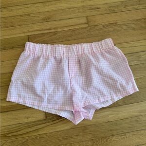 Edikted Pink & White Gingham PJ Shorts